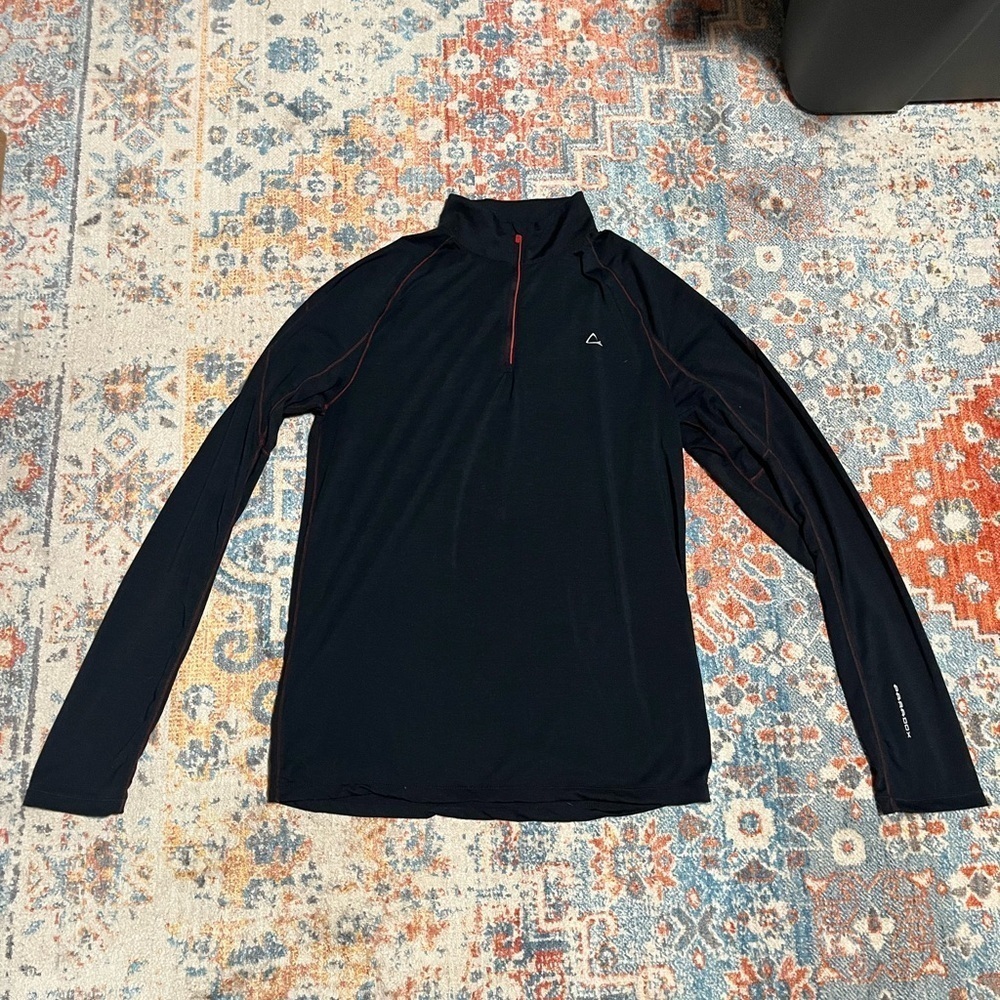 Paradox merino wool blend long-sleeved quarter zip